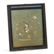 A 19TH CENTURY CHINESE SILK PICTURE