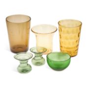 A GROUP OF WHITEFRIARS GLASS