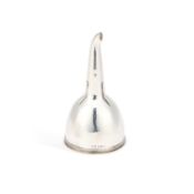 A GEORGE III SILVER WINE FUNNEL