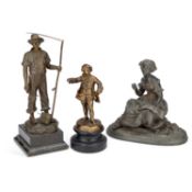 A CONTINENTAL BRONZE FIGURE