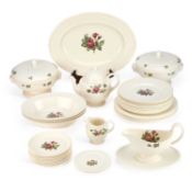 A WEDGWOOD 'MOSS ROSE' DINNER SERVICE