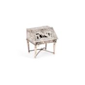 A DUTCH SILVER MINIATURE BUREAU