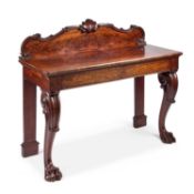 A 19TH CENTURY MAHOGANY CONSOLE TABLE