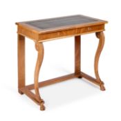 A CONTINENTAL MAHOGANY WRITING TABLE LATE 19TH/ EARLY 20TH CENTURY