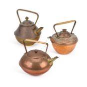 THREE BENHAM & FROUD COPPER AND BRASS KETTLES