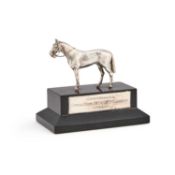 AN ELIZABETH II SILVER MODEL OF A HORSE