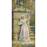 S. PASINI (ITALIAN LATE 19TH/ EARLY 20TH CENTURY) LADY WITH DOVES