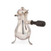 A LOUIS XVI SILVER SIDE-HANDLED COFFEE POT