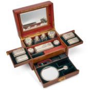 A FINE 19TH CENTURY GERMAN GENTLEMAN'S TRAVELLING TOILET CASE