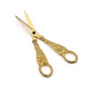 A PAIR OF 19TH CENTURY SILVER-GILT GRAPE SCISSORS