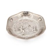 A GERMAN SILVER TABLE DISH