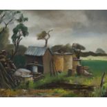 COLUM ROBERT GORE-BOOTH (ANGLO-IRISH 1913-1959) FARM SHACKS
