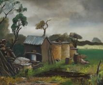 COLUM ROBERT GORE-BOOTH (ANGLO-IRISH 1913-1959) FARM SHACKS