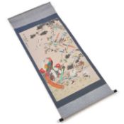 A CHINESE SCROLL PAINTING BIRDS