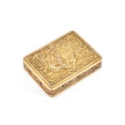 A GEORGE III SILVER-GILT SNUFF BOX