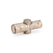 A RUSSIAN SILVER COIN HOLDER
