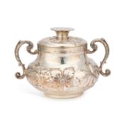 A WILLIAM III SILVER CAUDLE CUP AND COVER