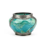 ORIVIT A JUGENDSTIL PEWTER-MOUNTED CERAMIC JARDINIERE, CIRCA 1900
