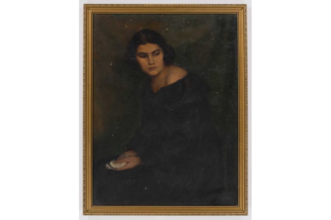ALDOR GIOVANNI LADISLAO (LATE 19TH/EARLY 20TH CENTURY) PORTRAIT OF A SEATED LADY - Image 2 of 2