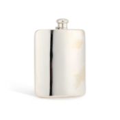 A LARGE AMERICAN STERLING SILVER SPIRIT HIP FLASK