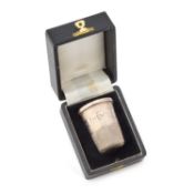 AN ELIZABETH II SILVER NOVELTY THIMBLE CUP