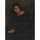 ALDOR GIOVANNI LADISLAO (LATE 19TH/EARLY 20TH CENTURY) PORTRAIT OF A SEATED LADY
