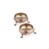 A PAIR OF GEORGE II SILVER SALTS