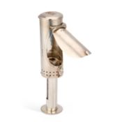 AN EDWARDIAN SILVER TRAVELLING CARRIAGE LAMP