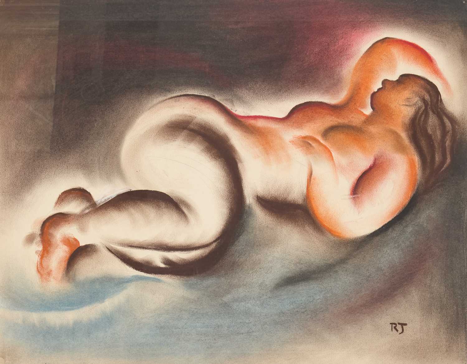 FREDERICK ROBERT JOHNSON (1900-1986) RECLINING NUDE
