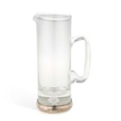 AN ELIZABETH II SILVER-MOUNTED GLASS JUG