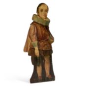 19TH CENTURY DUMMY BOARD (IN THE 17TH CENTURY STYLE) BOY IN VAN DYCK DRESS