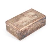 WMF (WÜRTTEMBERGISCHE METALLWARENFABRIK) A SECESSIONIST SILVERED METAL CIGAR BOX