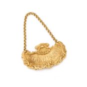 A FINE GEORGE III SILVER-GILT WINE LABEL