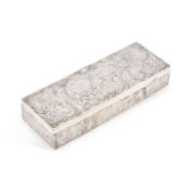 A LATE 19TH CENTURY GERMAN SILVER TABLE BOX