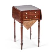 AN EARLY 19TH CENTURY MAHOGANY WORK TABLE