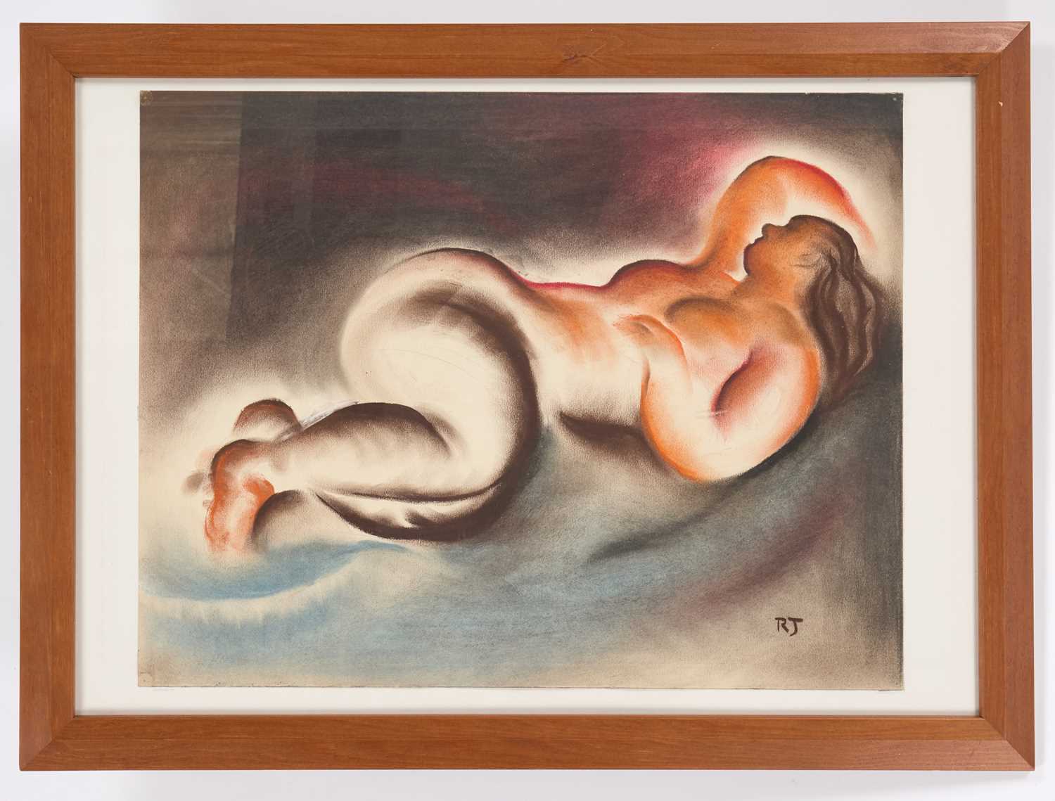 FREDERICK ROBERT JOHNSON (1900-1986) RECLINING NUDE - Image 2 of 2