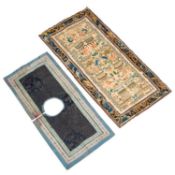 A CHINESE SILK EMBROIDERED PANEL