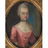 18TH CENTURY EUROPEAN SCHOOL, POSSIBLY AUSTRIAN PORTRAIT MINIATURE OF A LADY
