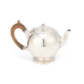 A VICTORIAN SILVER TEAPOT
