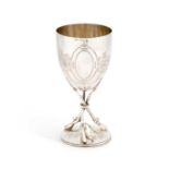 A VICTORIAN SILVER GOBLET