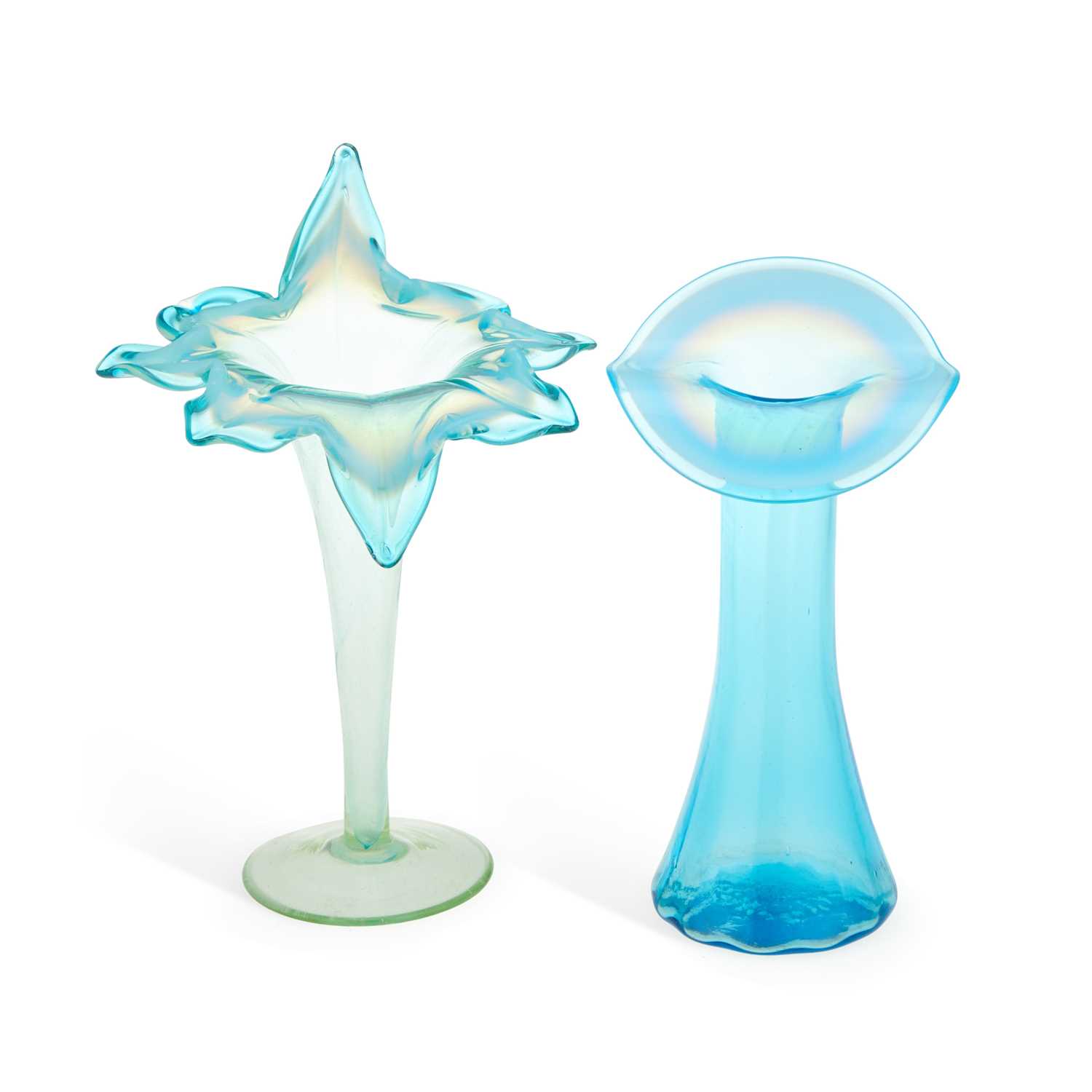 TWO JACK-IN-THE PULPIT VASES