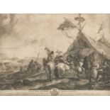 AFTER PHILIPS WOUWERMAN (1619-1668) EARLY 18TH CENTURY RECREATION MILITAIRE