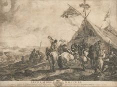 AFTER PHILIPS WOUWERMAN (1619-1668) EARLY 18TH CENTURY RECREATION MILITAIRE