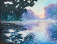 J.G HARRISON (MODERN) AN IMPRESSIONIST RIVER SCENE