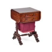 A REGENCY MAHOGANY READING/ WORK TABLE