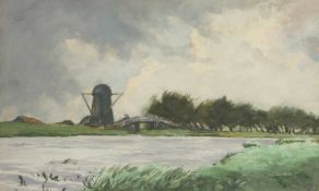 WILLIAM TATTON WINTER RBA (1855-1928) PUMPING MILL, ELY