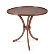 A 19TH CENTURY WALNUT AND FLORAL MARQUETRY CENTRE TABLE
