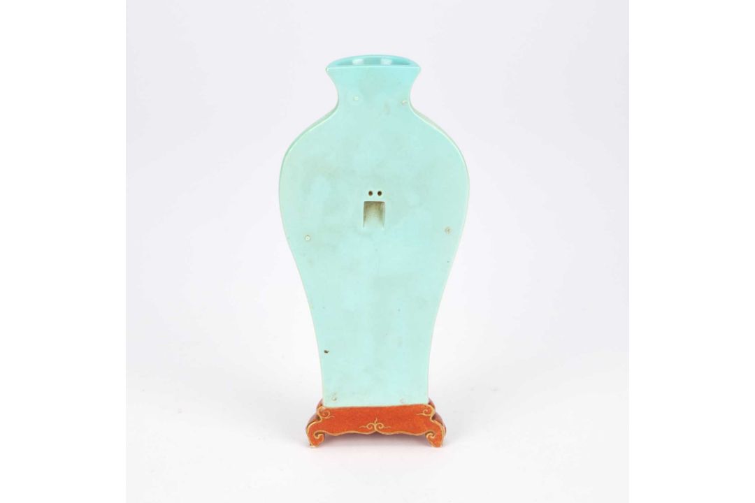 A CHINESE FAMILLE ROSE 'FLORAL' WALL VASE - Image 3 of 14