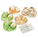 FOUR 20TH CENTURY BACHELOR TEA SERVICES