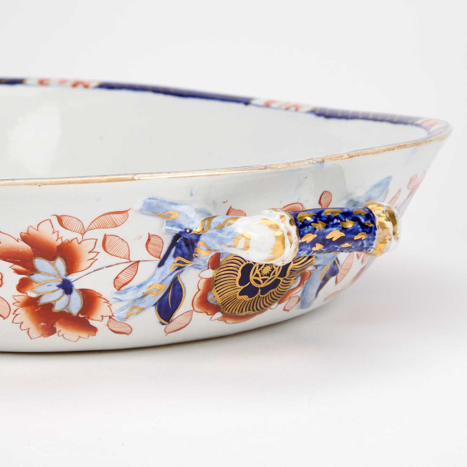 AN EARLY 19TH CENTURY IRONSTONE CHINA DISH AND STRAINER - Image 4 of 7